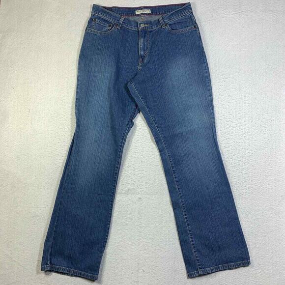 Levis 550 Jeans Womens 10 Blue Relaxed Bootcut High Rise 5 Pocket Denim Western - Picture 1 of 10